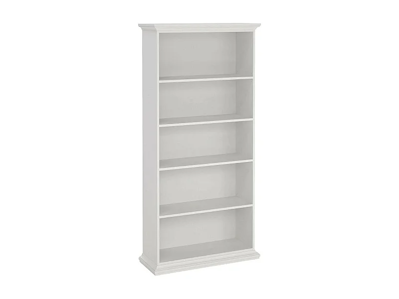Bibliothèque Dtaran, Etagère de bureau, Porte-livre mobile, Librairie, 96x37 h201 cm, Blanc