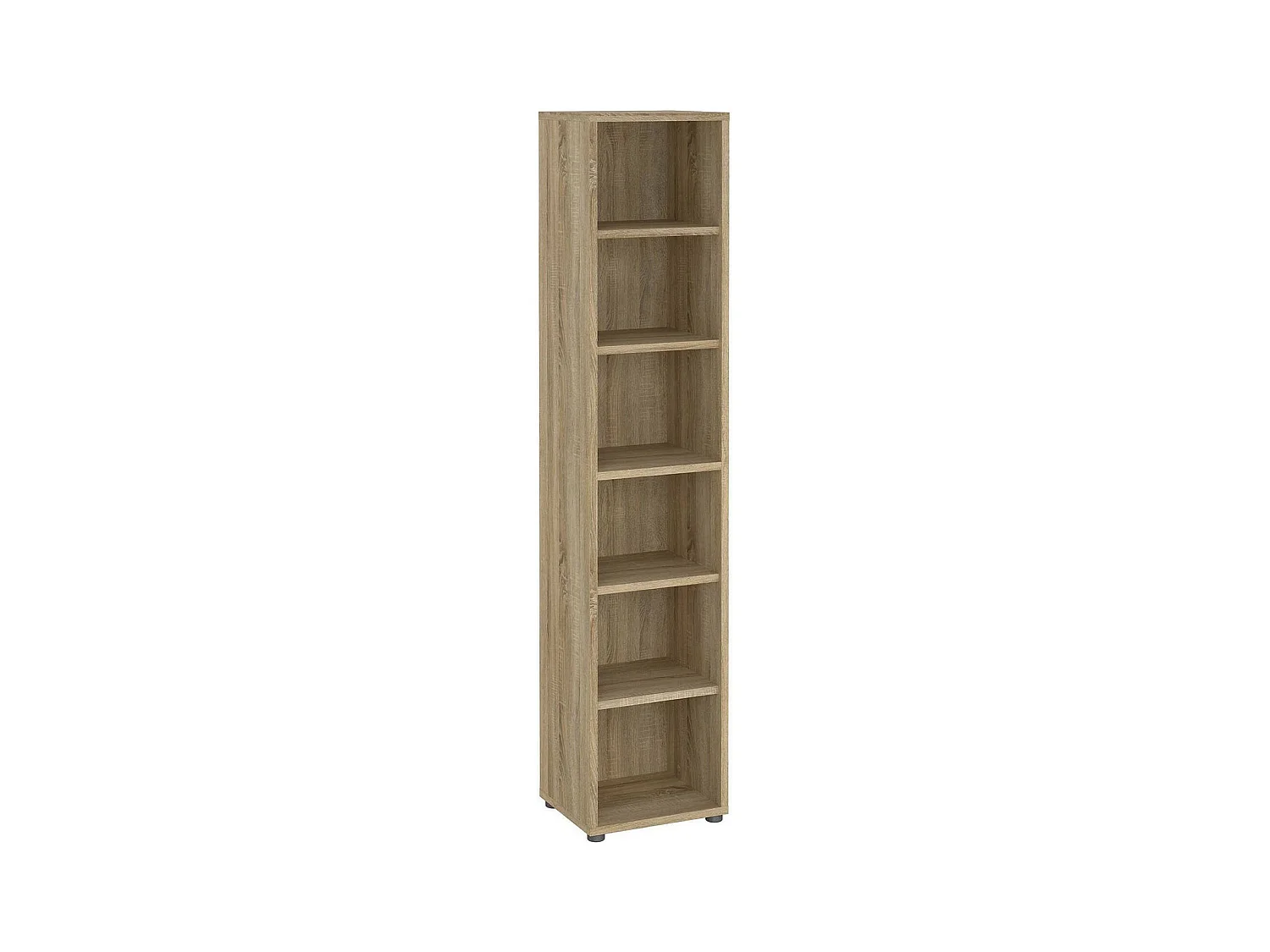 Bücherregal Dtern, Büroregal, Mobiler Buchhalter, Bücherbrett, 47x40 h222 cm, Eiche