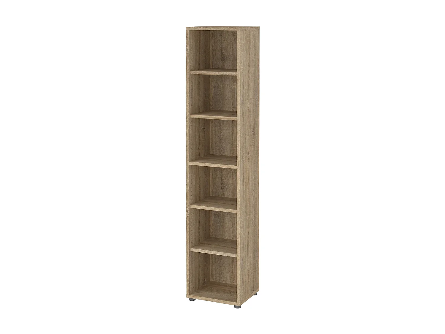 Bücherregal Dtern, Büroregal, Mobiler Buchhalter, Bücherbrett, 47x40 h222 cm, Eiche