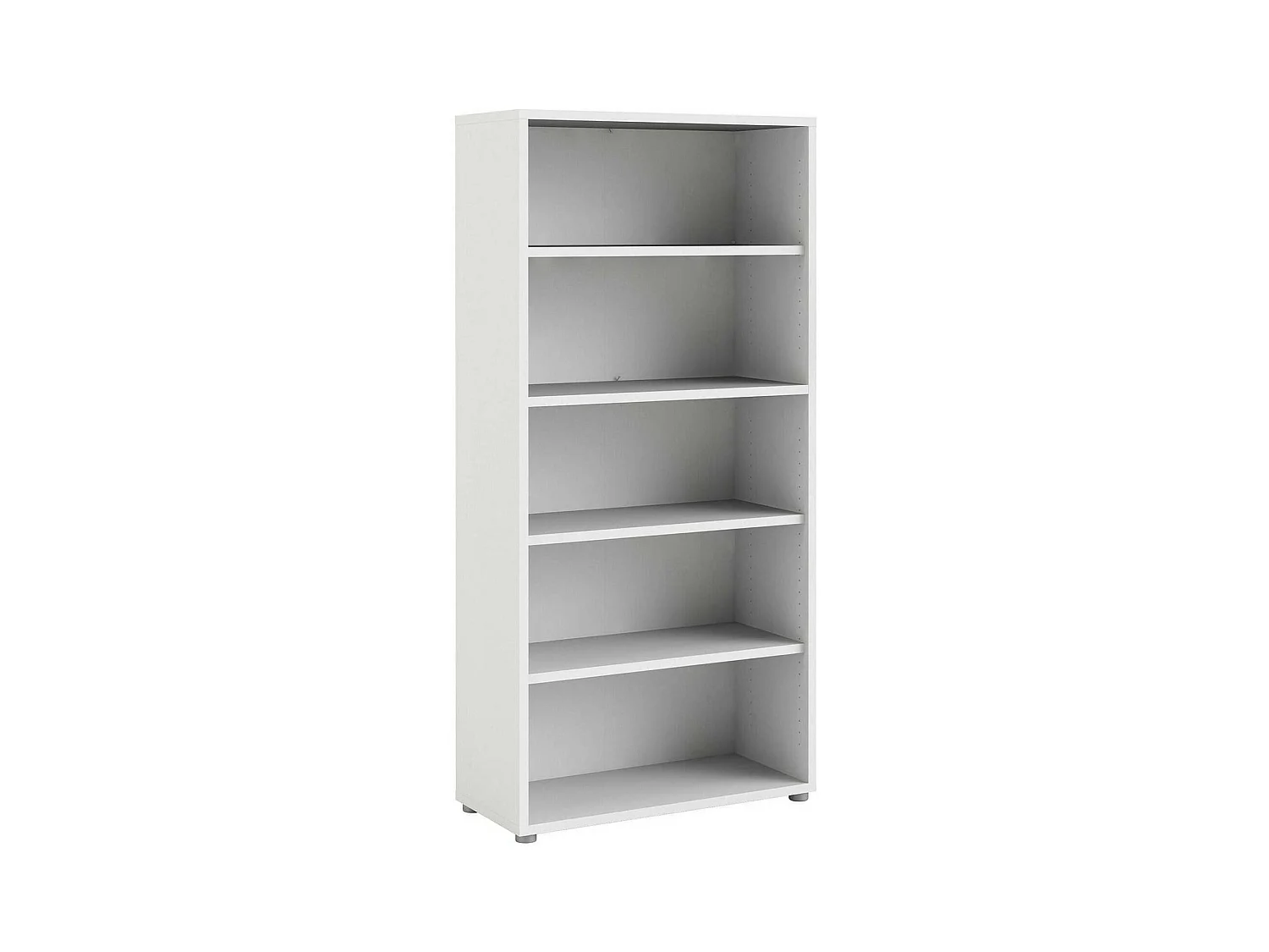 Bücherregal Dtedold, Büroregal, Mobiler Buchhalter, Bücherbrett, 89x40 h186 cm, WeiÃŸ