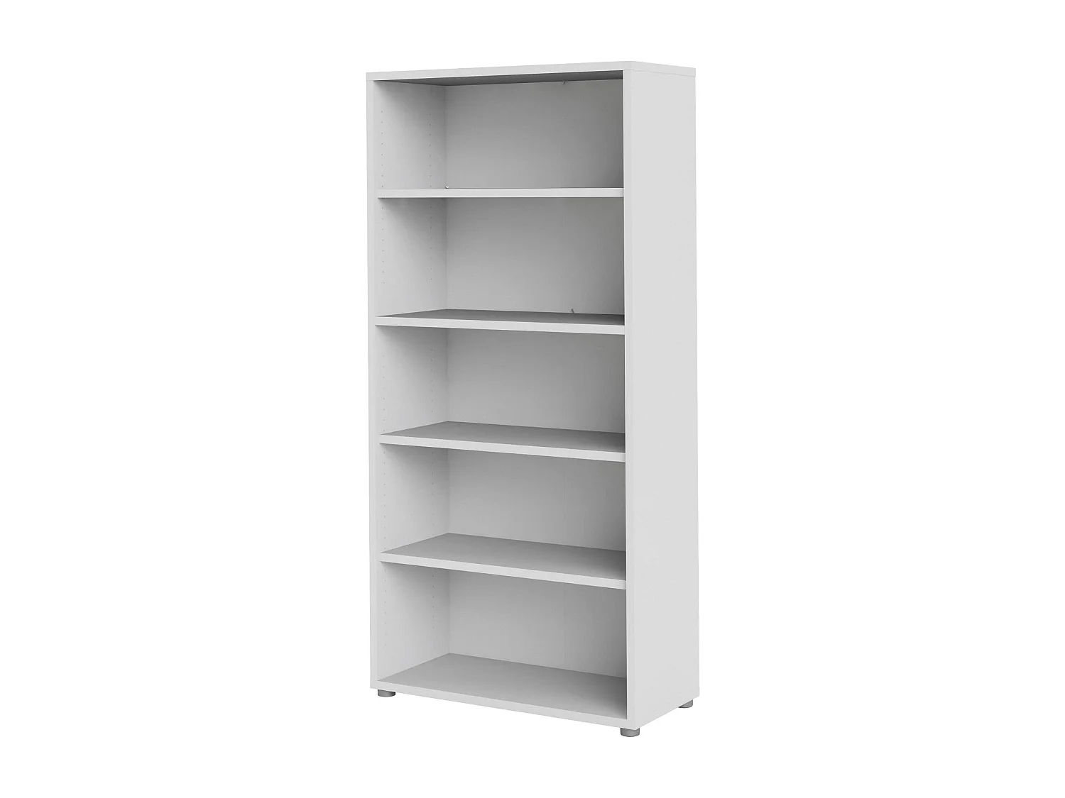 Bibliothèque Dtedold, Etagère de bureau, Porte-livre mobile, Librairie, 89x40 h186 cm, Blanc