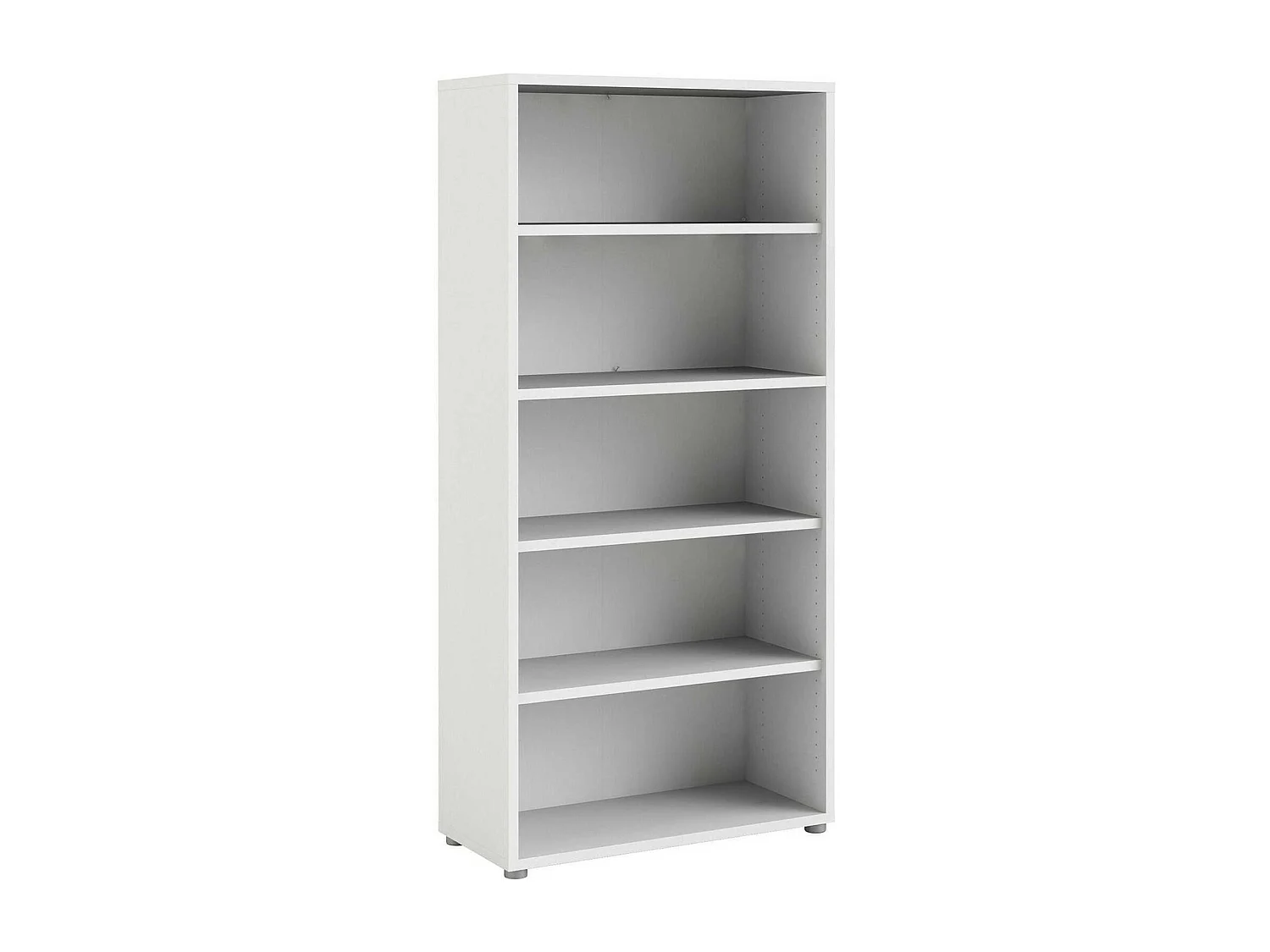 Bücherregal Dtedold, Büroregal, Mobiler Buchhalter, Bücherbrett, 89x40 h186 cm, WeiÃŸ