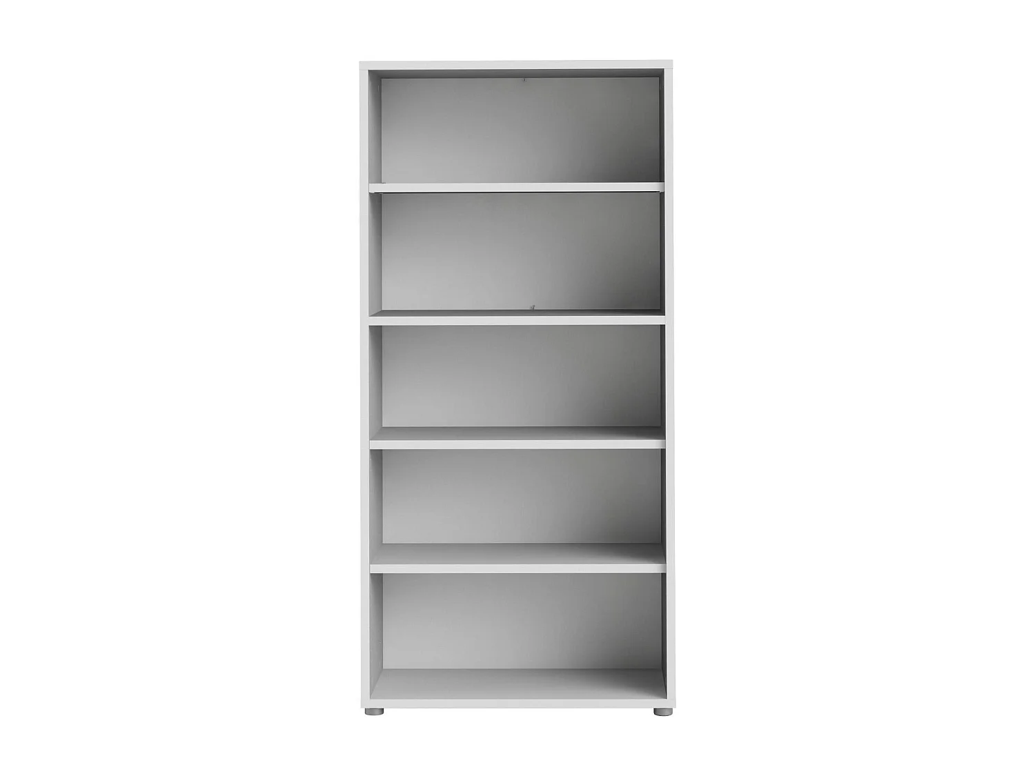 Bücherregal Dtedold, Büroregal, Mobiler Buchhalter, Bücherbrett, 89x40 h186 cm, WeiÃŸ