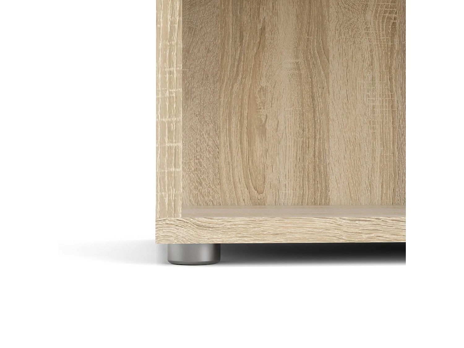 Bibliothèque Dtenton, Etagère de bureau, Porte-livre mobile, Librairie, 89x40 h222 cm, Chêne