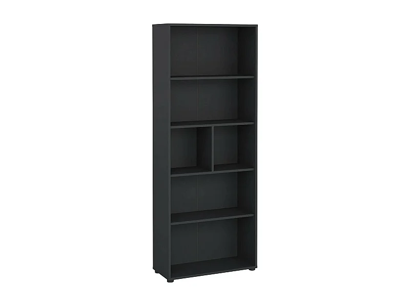 Bücherregal Dsposit, Büroregal, Mobiler Buchhalter, Bücherbrett, 80x34 h205 cm, Grau