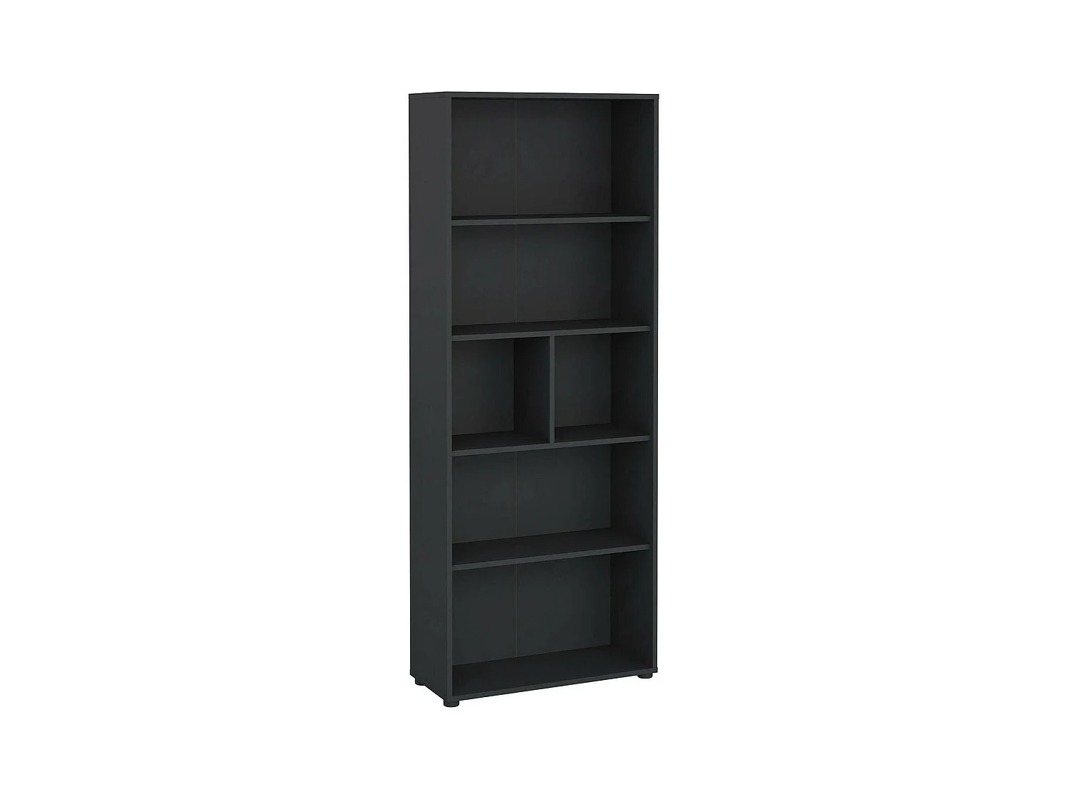 Bibliothèque Dsposit, Etagère de bureau, Porte-livre mobile, Librairie, 80x34 h205 cm, Gris