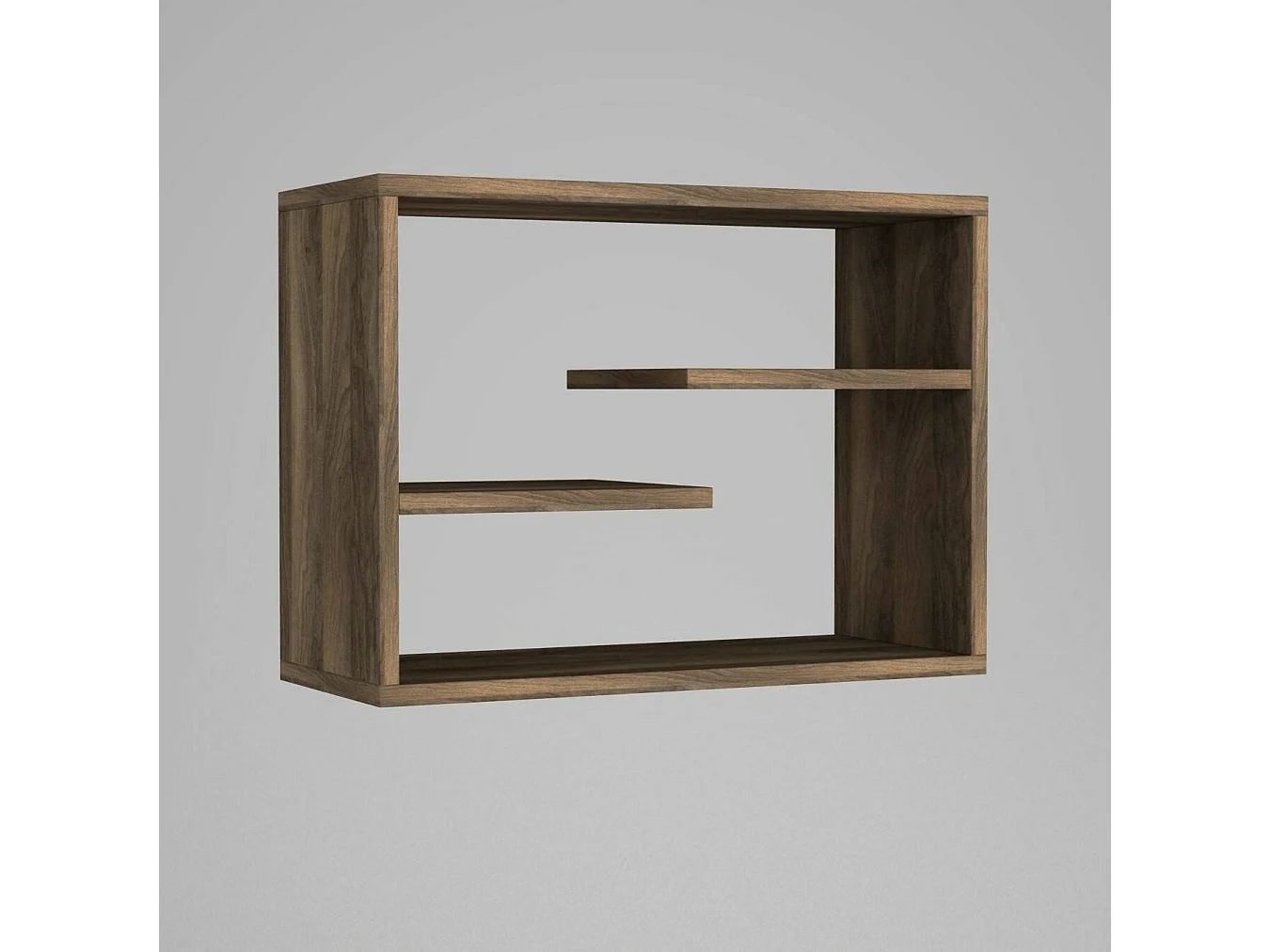 Dibrahimovi plank, Plank, Wandplank, Multifunctionele planken, 60x20 h44 cm, Walnoot