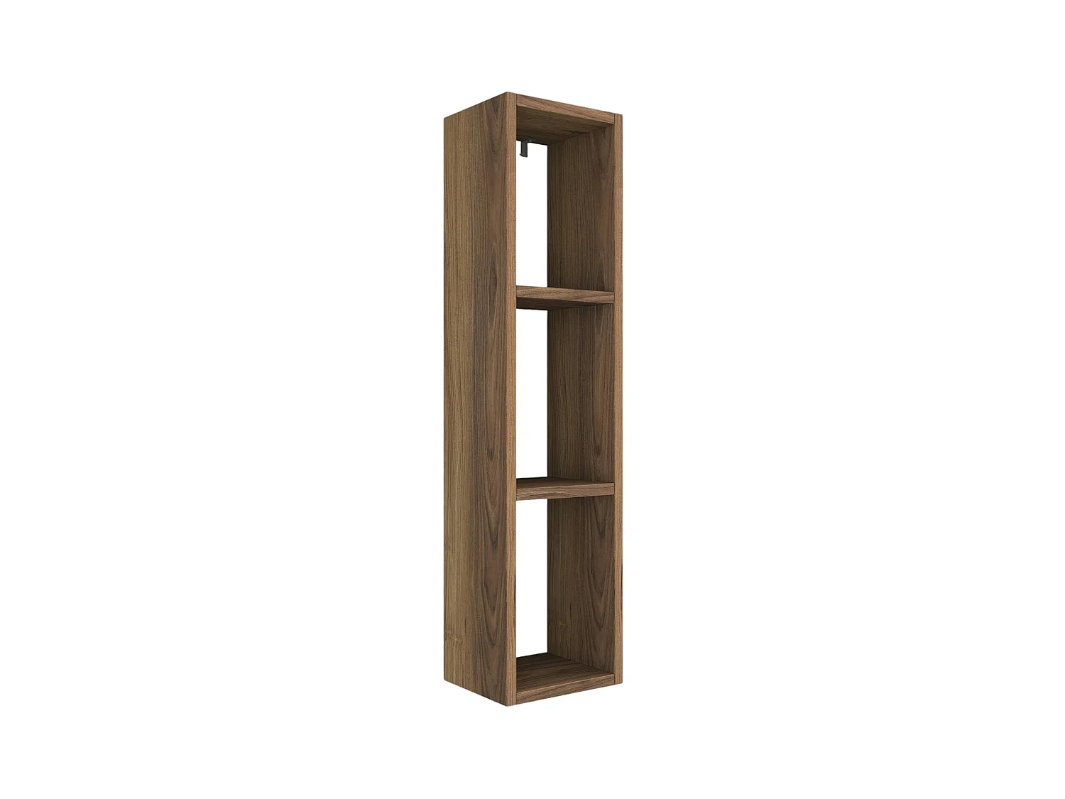 Étagère murale Dhergheligi, Étagère, Tablette murale, Rayonnage polyvalent, 22x19 h90 cm, Noyer