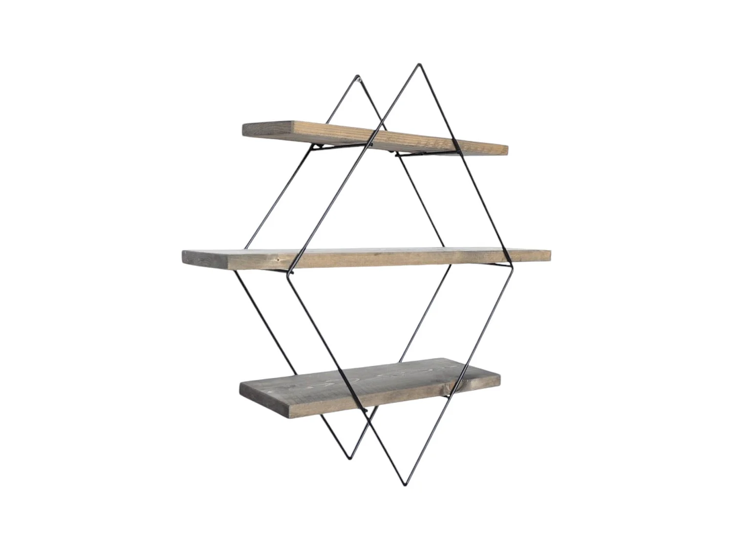 Étagère murale Dkovalenk, Étagère, Tablette murale, Rayonnage polyvalent, 60x14 h60 cm, Noyer et Noir
