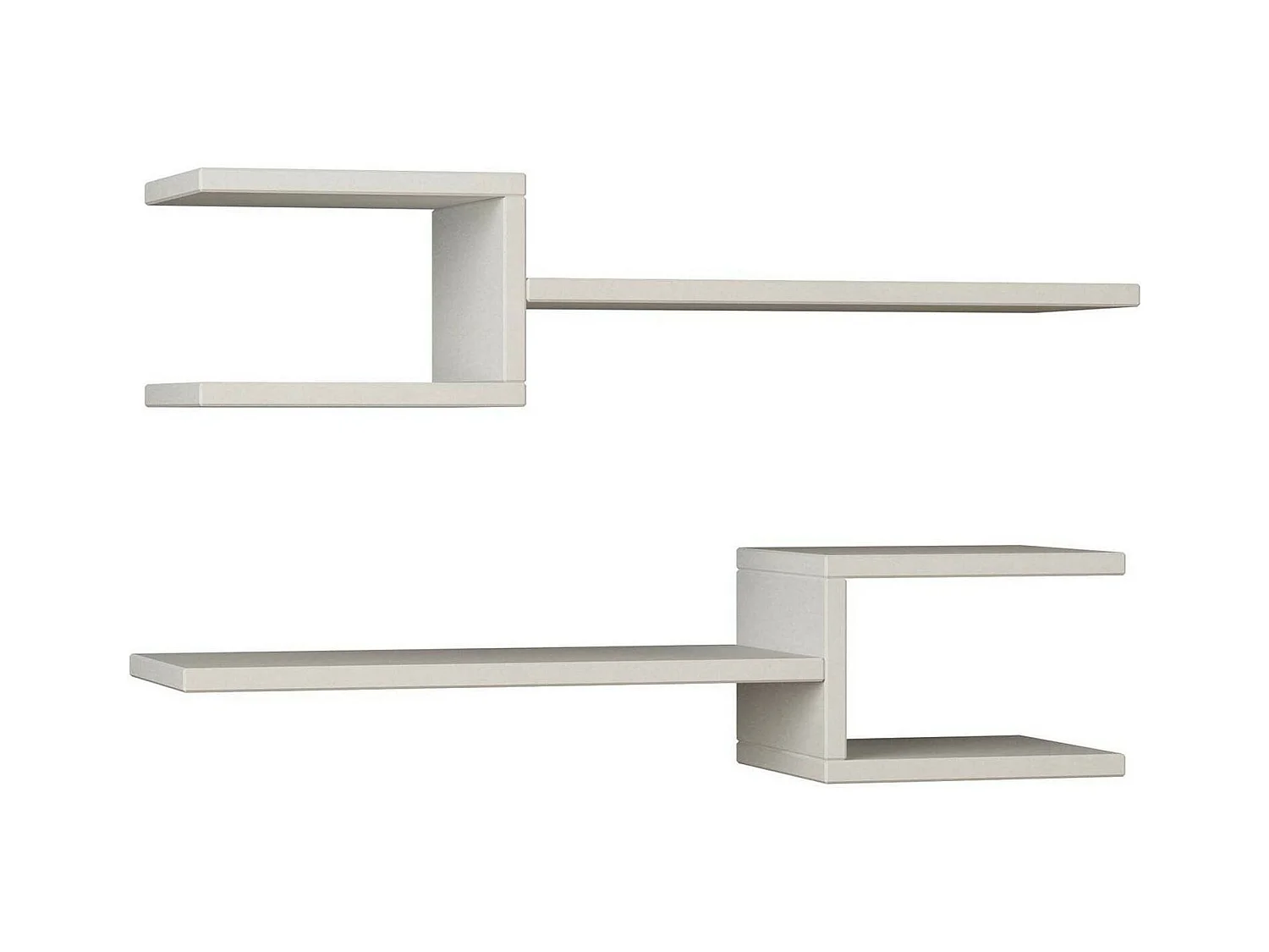 Étagère murale Dmartusciell, Étagère, Tablette murale, Rayonnage polyvalent, 75x22 h18 cm, Blanc