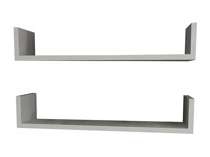 Étagère murale Dlupatell, Étagère, Tablette murale, Rayonnage polyvalent, 63x15 h15 cm, Blanc