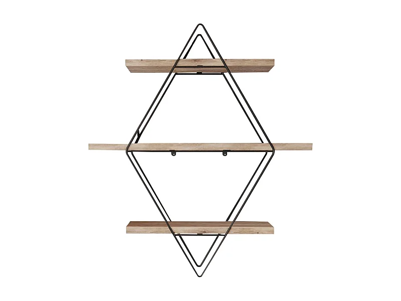 Dgabriellon plank, Plank, Wandplank, Multifunctionele planken, 70x16 h60 cm, Goud en Zwart