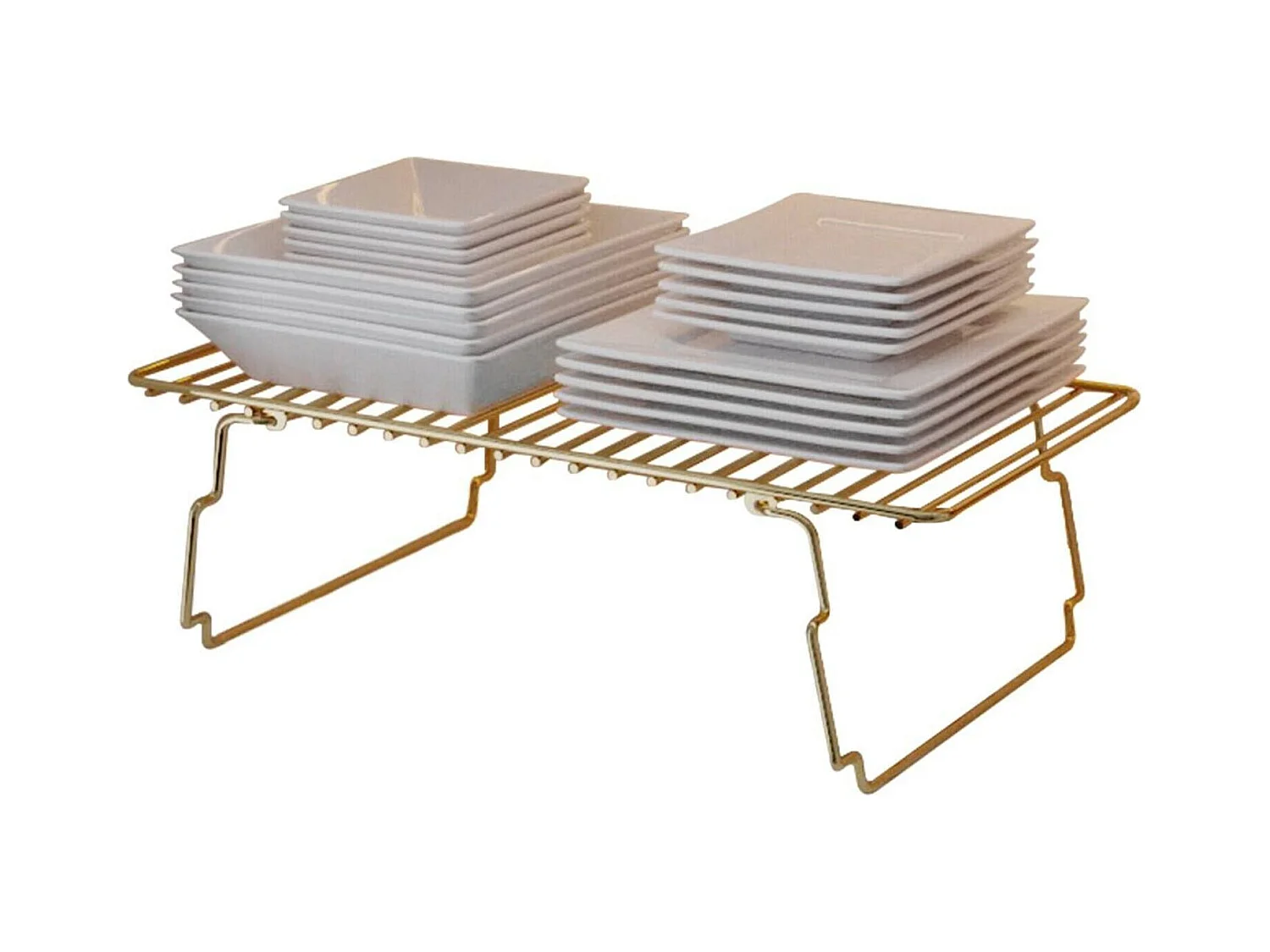 Étagère murale Dgervason, Étagère, Tablette murale, Rayonnage polyvalent, 15x42 h19 cm, Or et Marron