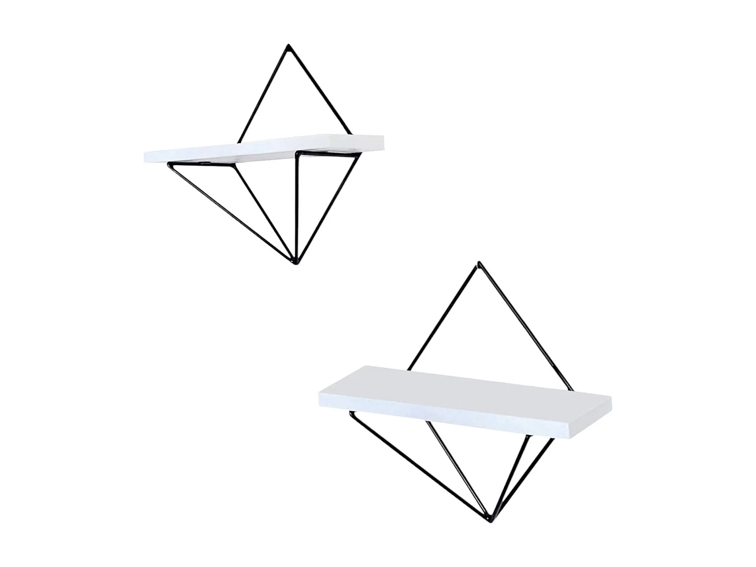 Étagère murale Dgabrieleelhilal, Étagère, Tablette murale, Rayonnage polyvalent, 22x14 h30 cm, Blanc et Noir