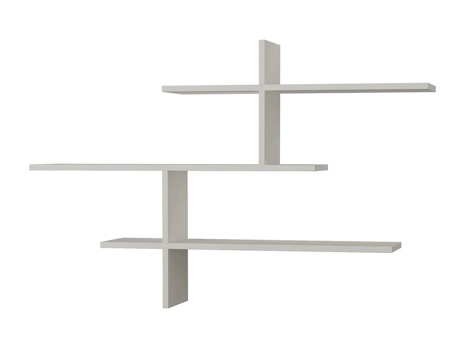 Étagère murale Dmaccaron, Étagère, Tablette murale, Rayonnage polyvalent, 123x22 h81 cm, Blanc