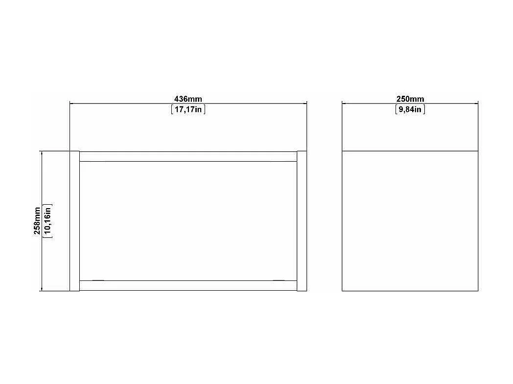 Dtess plank, Plank, Wandplank, Multifunctionele planken, 44x25 h26 cm, Walnoot