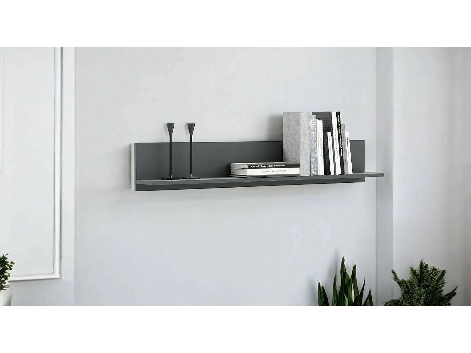 Dholma plank, Plank, Wandplank, Multifunctionele planken, 16x100 h18 cm, Zwart