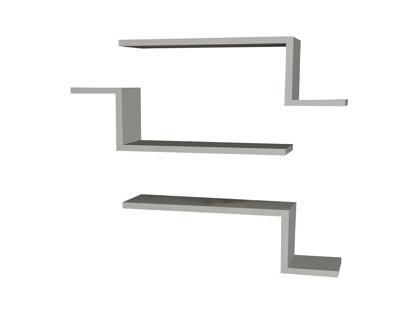 Dmaellar plank, Plank, Wandplank, Multifunctionele planken, 56x15 h18 cm, Wit