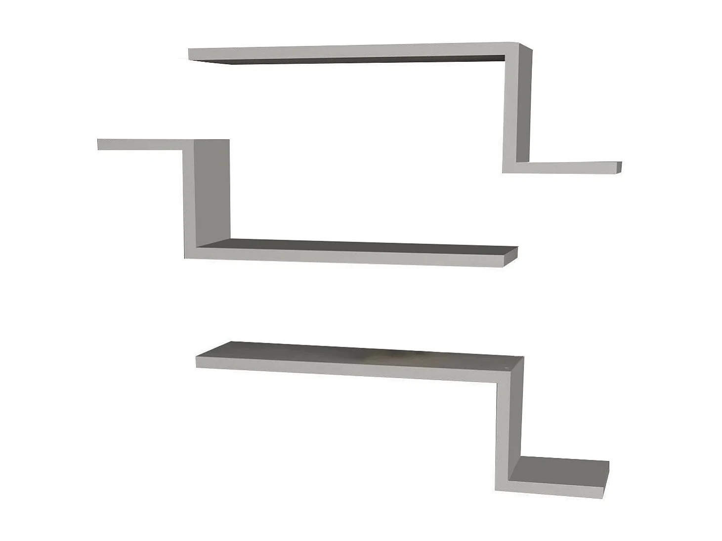 Étagère murale Dmaiellar, Étagère, Tablette murale, Rayonnage polyvalent, 56x15 h18 cm, Blanc