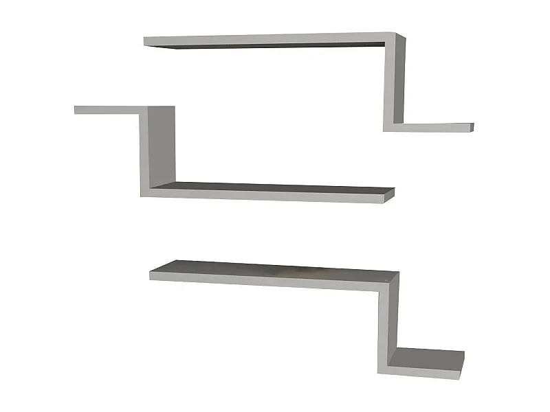 Étagère murale Dmaiellar, Étagère, Tablette murale, Rayonnage polyvalent, 56x15 h18 cm, Blanc