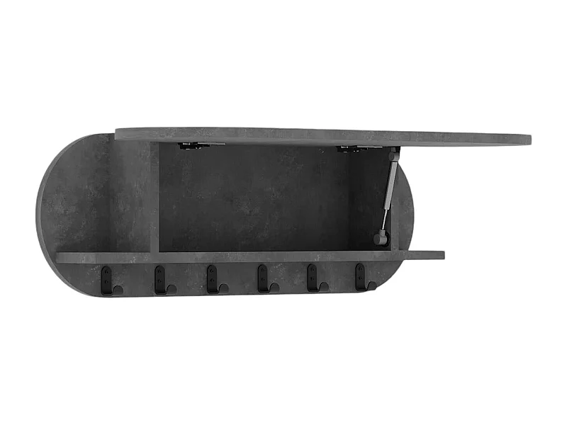 Perchero Dpaolovirdi, Perchas, Percha multiusos, Perchero de pared, 84x16 h29 cm, Gris