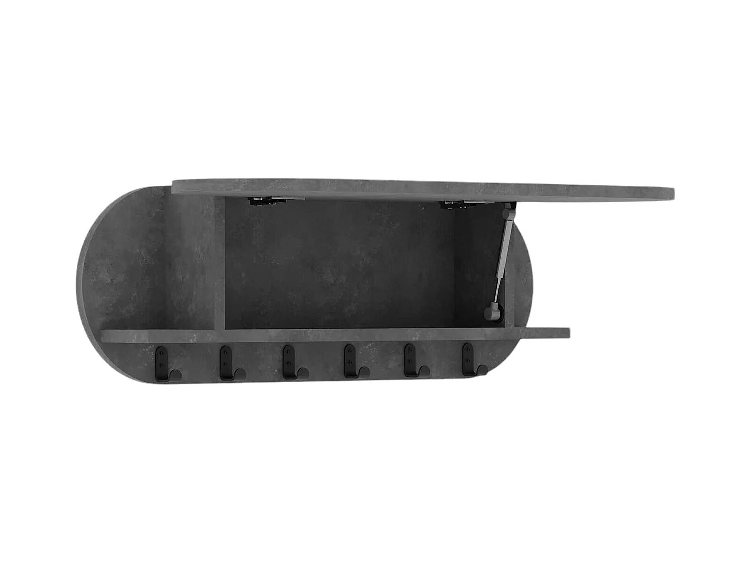 Portemanteau Dpaolovirdi, Portemanteau, Porte-vêtements polyvalent, Cintre mural, 84x16 h29 cm, Gris