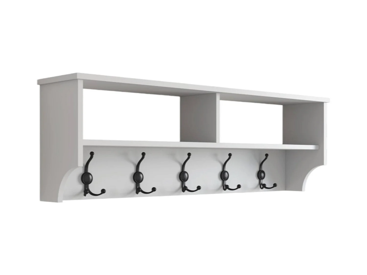 Dpietrotagliaferr Kleerhanger, Kleerhanger, Multifunctionele Kapstok, Wandkleerhanger, 120x22 h37 cm, Wit