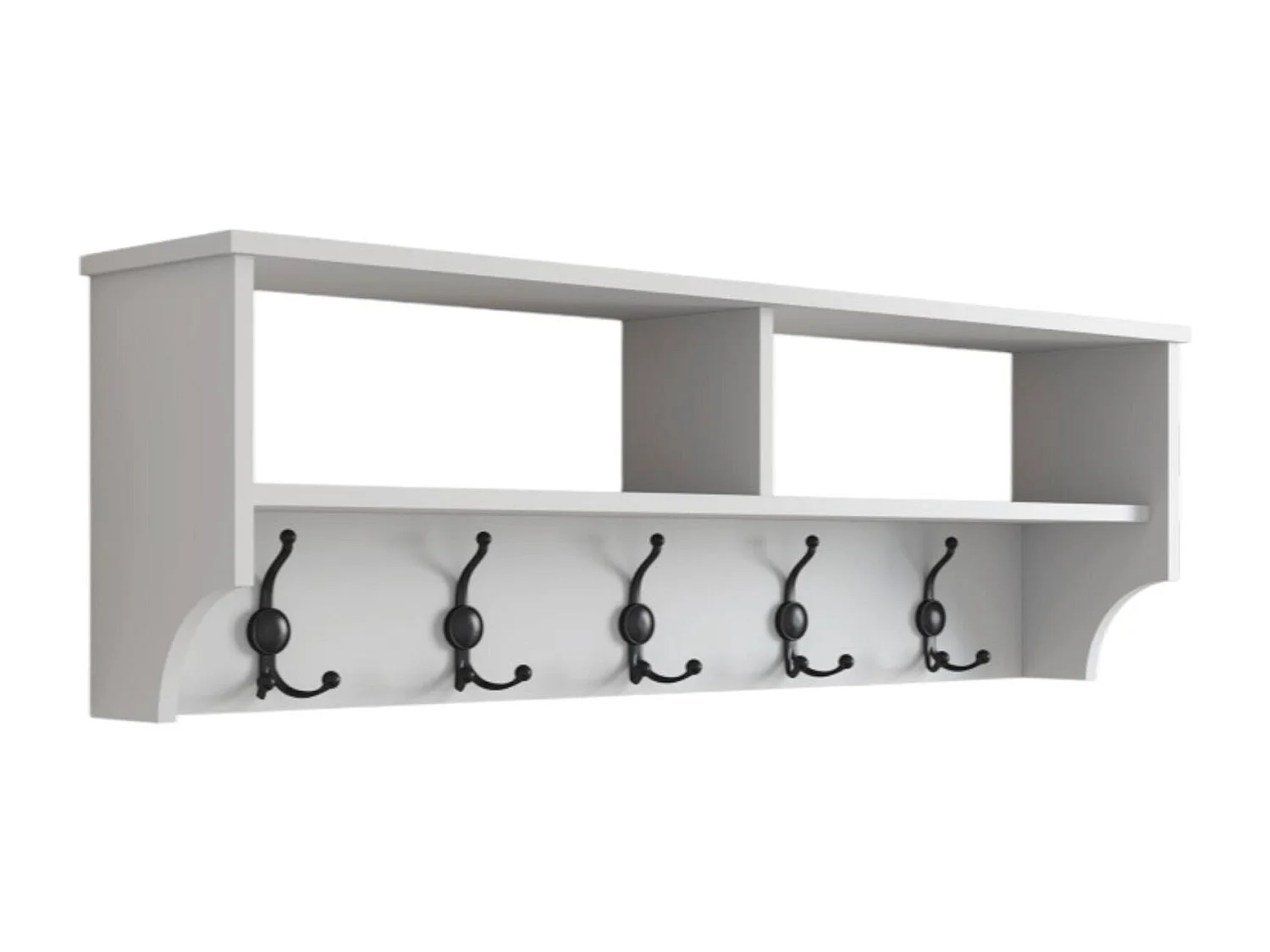 Portemanteau Dpietrotagliaferr, Portemanteau, Porte-vêtements polyvalent, Cintre mural, 120x22 h37 cm, Blanc