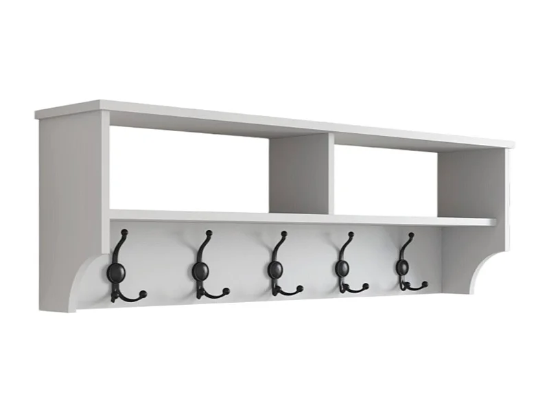 Dmora - Appendiabiti Egay, 120x22 h37 cm, Bianco