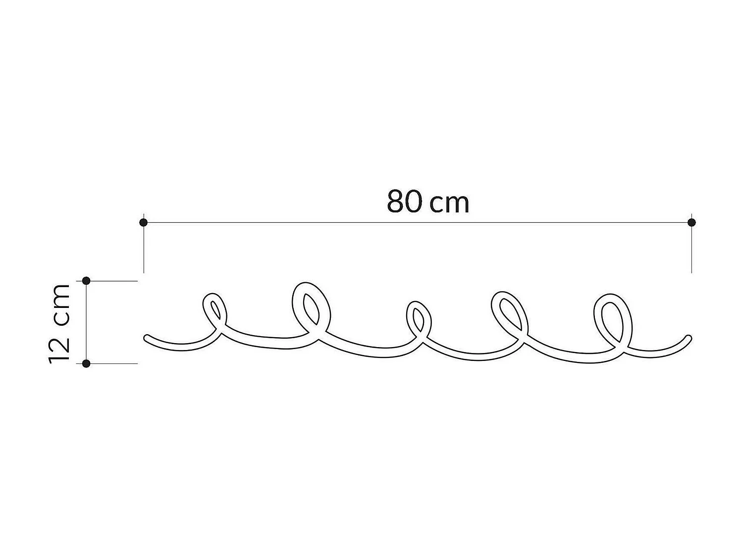 Portemanteau Dgiuntol, Portemanteau, Surmatelas, Cintre mural, 80x5h12 cm, Noir