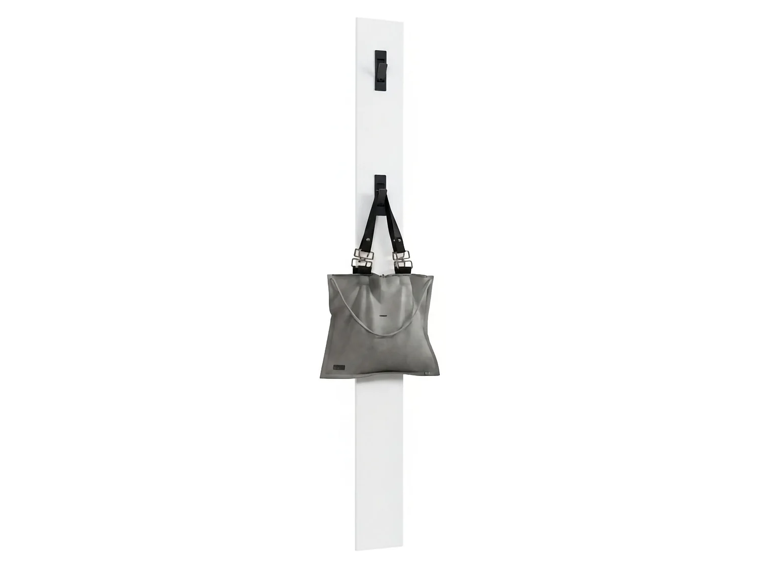 Dfrezzolin kleerhanger, kleerhanger, multifunctionele kleerhanger, wandkleerhanger, Made in Italy, 15x2h170 cm, glanzend wit en antraciet