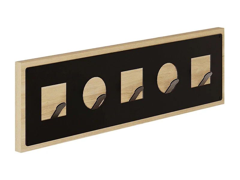 Dluispalomin Kapstok, Kapstok, Multifunctionele Kapstok, Wandkleerhanger, 54x2 h16 cm, Eiken