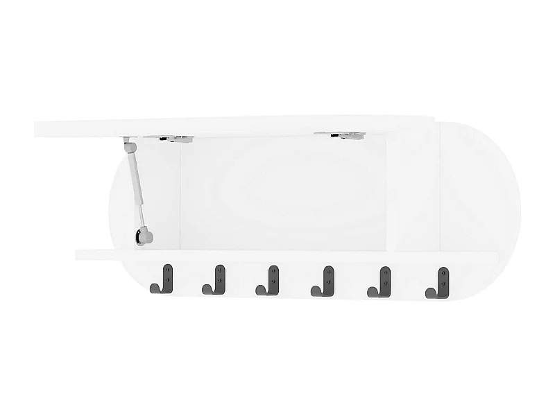 Dpaolovirdi Cabide, Cabide, Cabide multiusos, Cabide de parede, 84x16 h29 cm, Branco