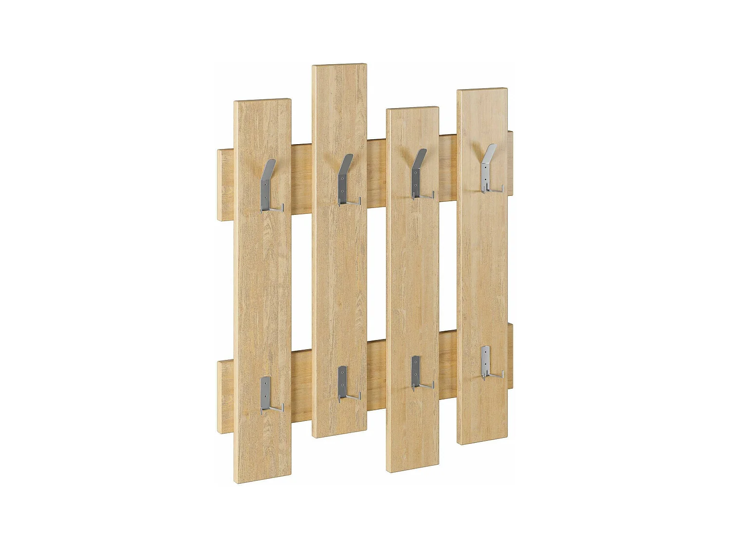Portemanteau Dpons, Portemanteau, Surmatelas, Cintre mural, 64x4 h79 cm, Chêne