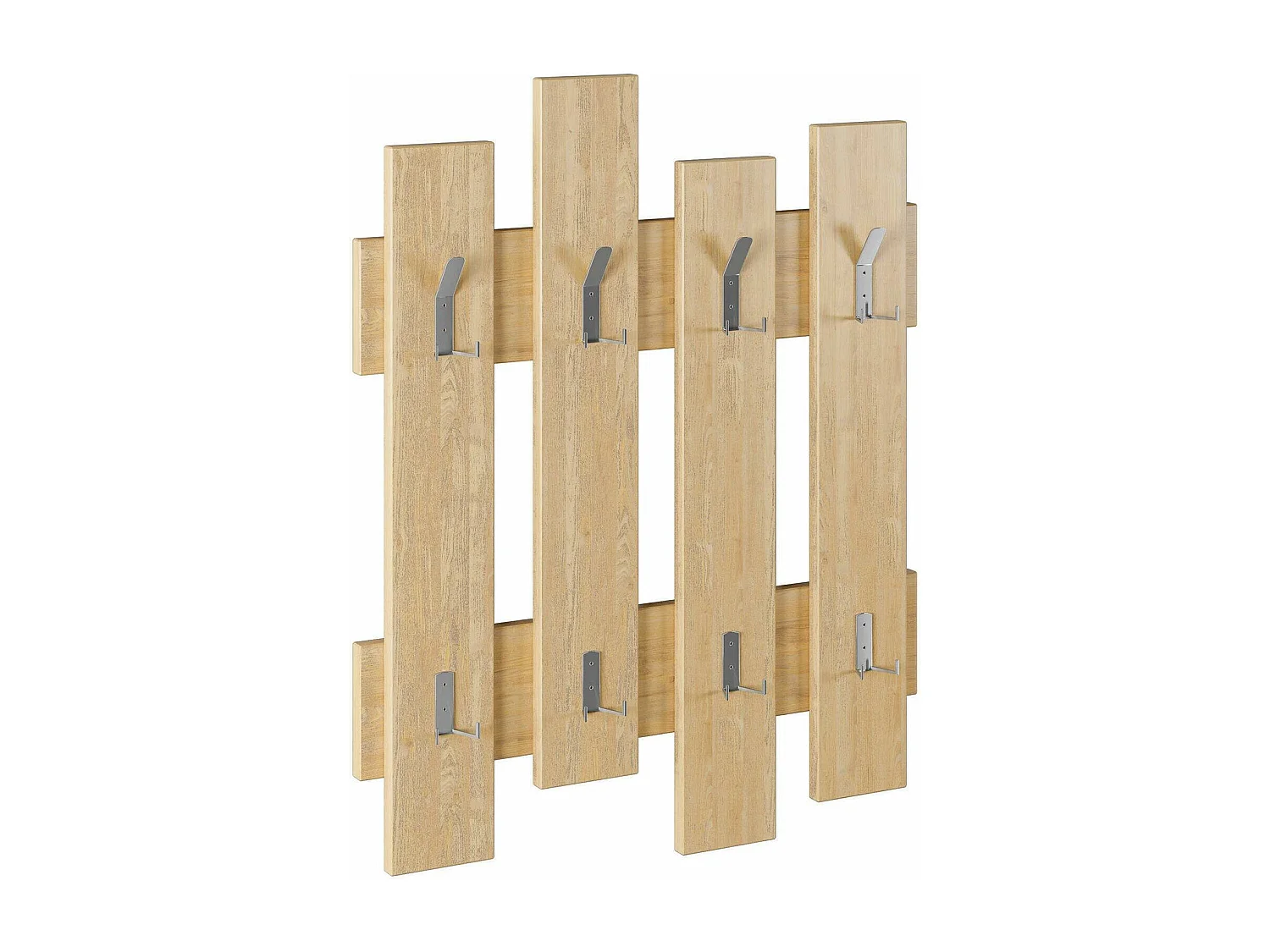 Cabide Dpons, Cabide, Cabide multiusos, Cabide de parede, 64x4 h79 cm, Carvalho