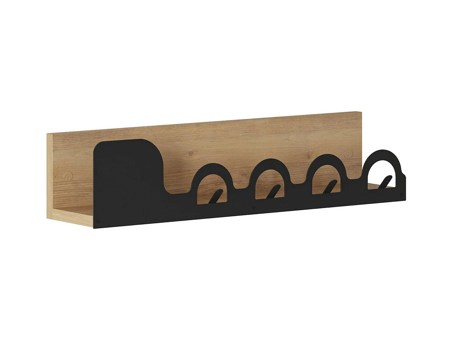 Dmagistrell kleerhanger, kapstok, multifunctionele kapstok, wandkleerhanger, 63x14 h14 cm, eiken