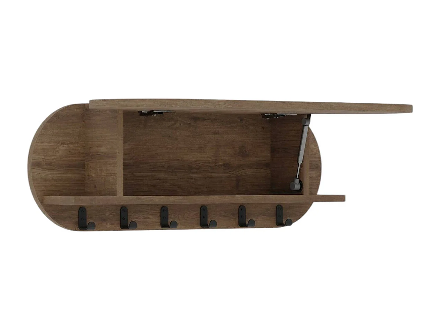 Portemanteau Dpaolovirdi, Portemanteau, Porte-vêtements polyvalent, Cintre mural, 84x16 h29 cm, Chêne