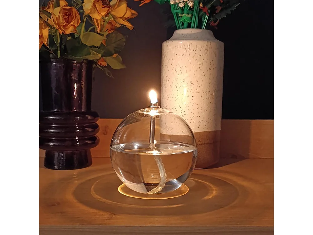 Lampe à huile en verre Sphere 11 x 12 cm