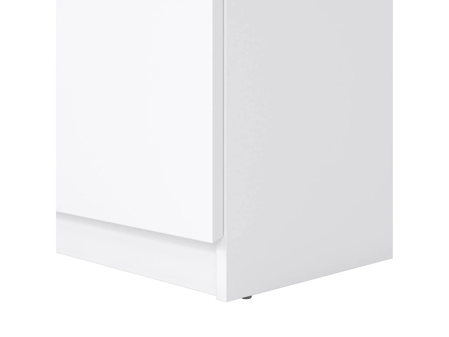 Dmora - Comodino Delfini, 40x40 h70 cm, Bianco lucido e Rovere