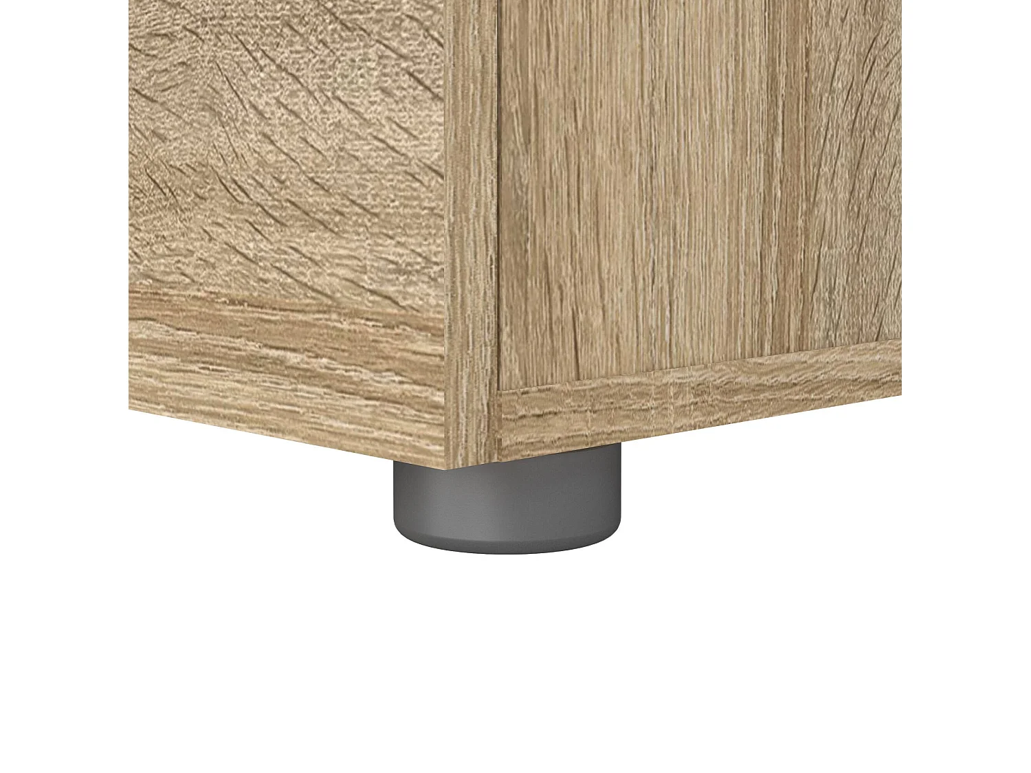 Chevet Drossett, Commode basse, Table de nuit, Étagère de chevet, 40x40 h42 cm, Chêne