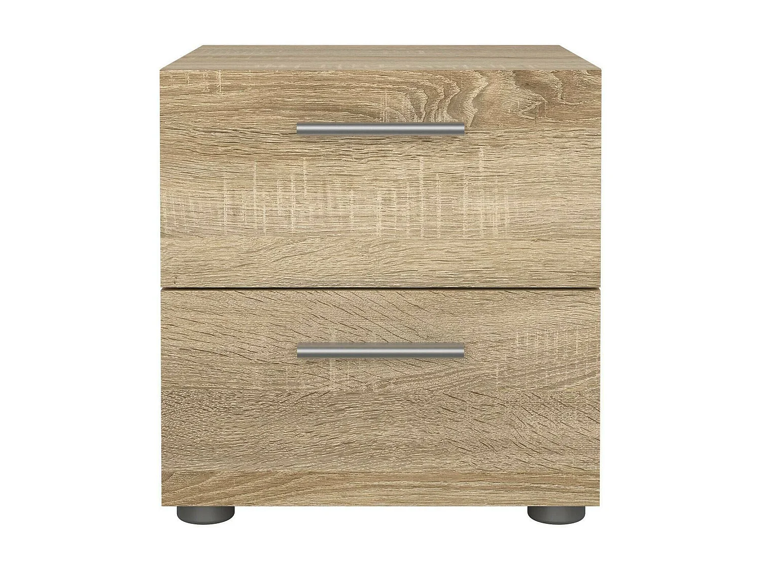 Chevet Drossett, Commode basse, Table de nuit, Étagère de chevet, 40x40 h42 cm, Chêne