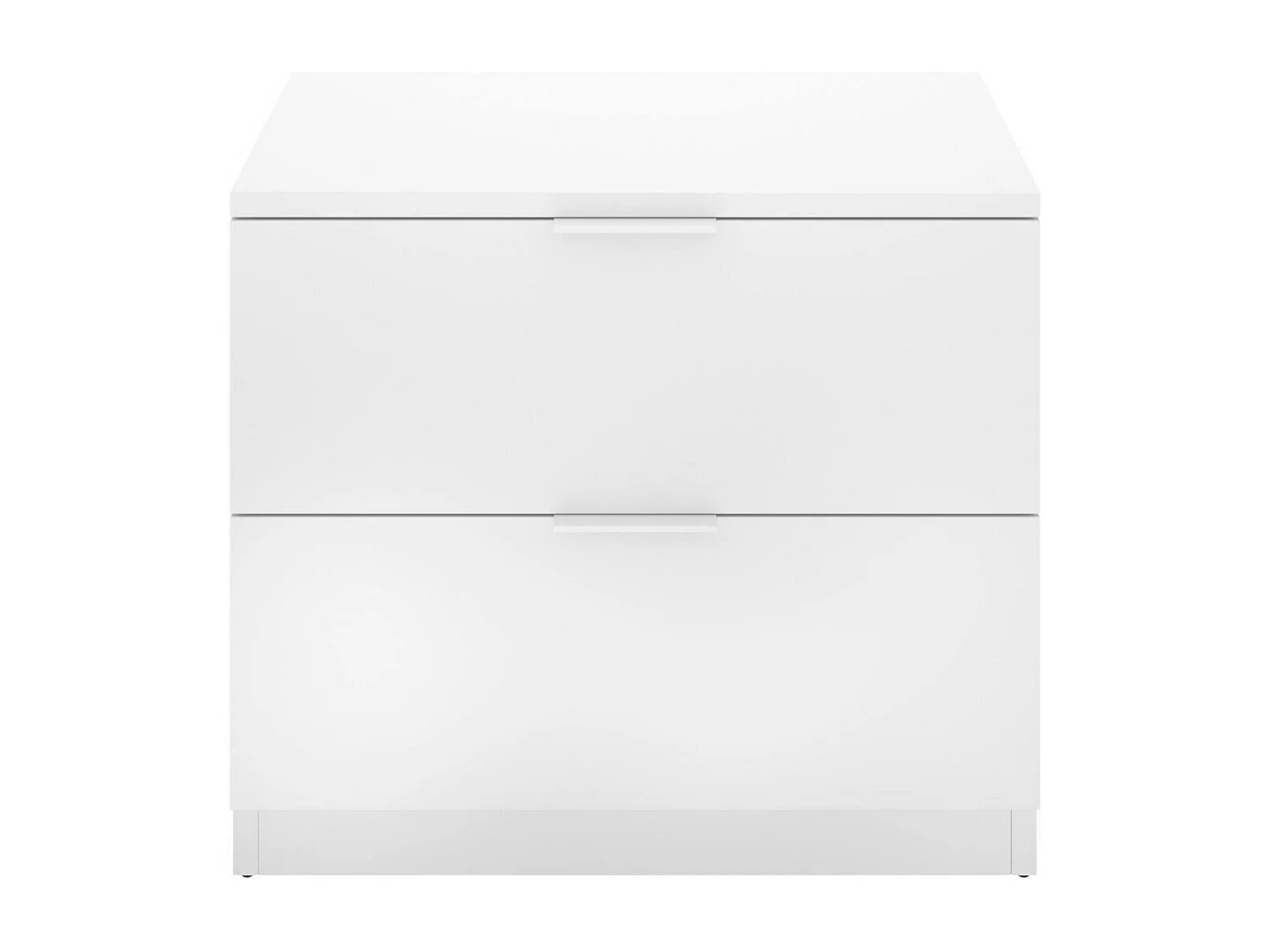 Chevet Daber, Commode basse, Table de nuit, Étagère de chevet, 50x34 h46 cm, Blanc