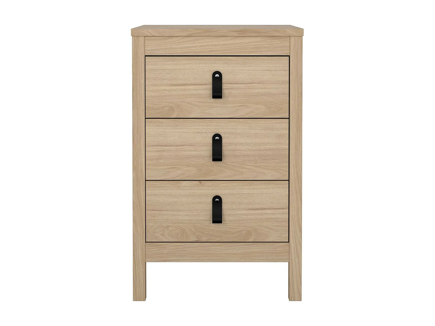 Mesa de cabeceira Dsain, Cómoda baixa, Mesa de cabeceira, Prateleira de cama, 44x38 h70 cm, Carvalho