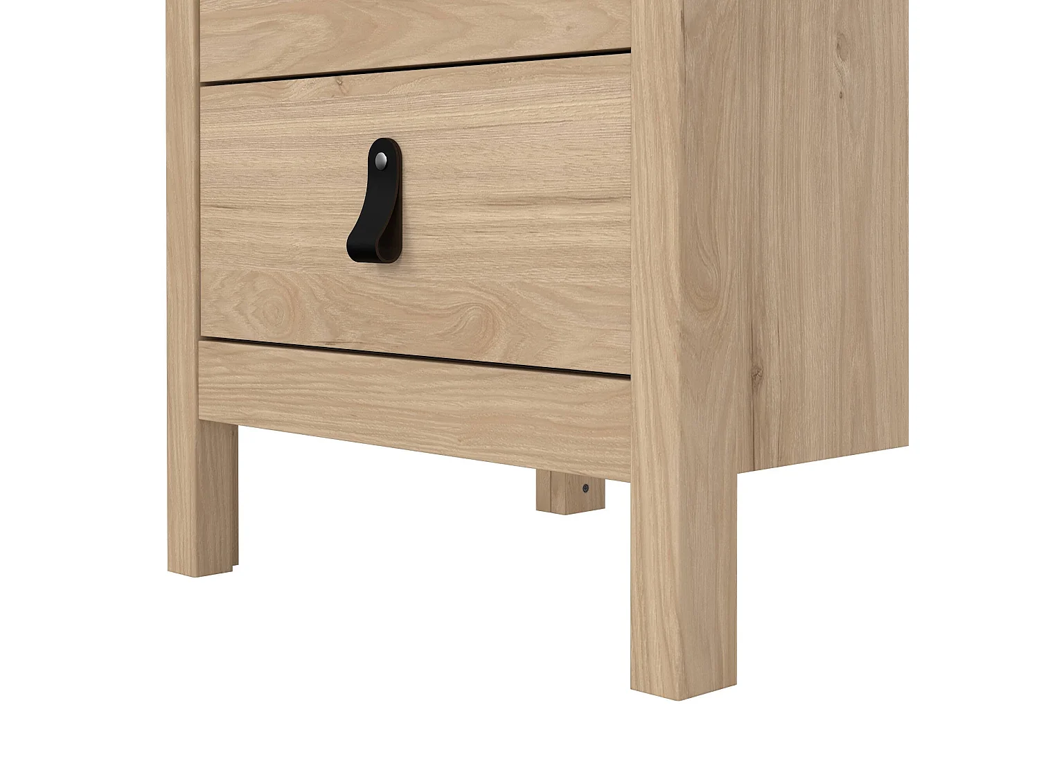 Comodino Lombardia, 3 Cassetti, 38.4x43.8x70.1h cm Marrone Rovere