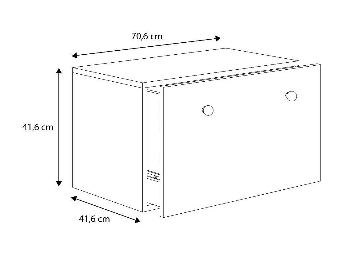 Chevet Dlyle, Commode basse, Table de nuit, Étagère de chevet, 42x42 h71 cm, Blanc et rose