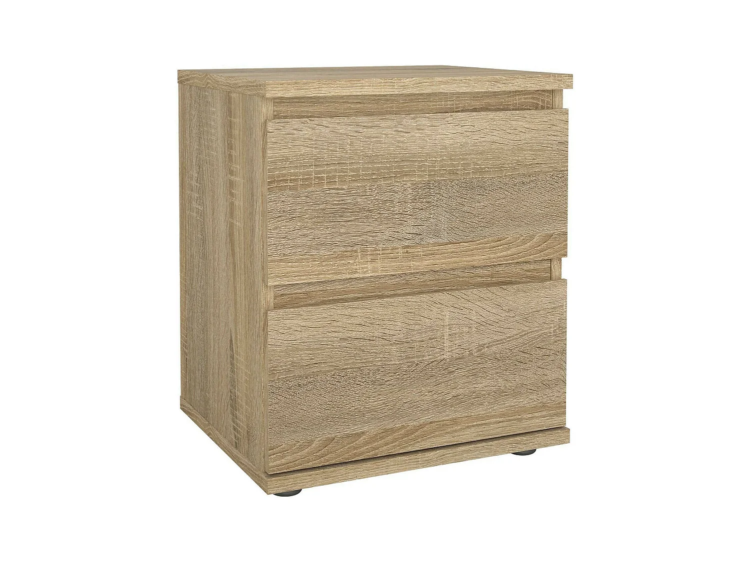 Chevet Drugan, Commode basse, Table de nuit, Étagère de chevet, 40x34 h48 cm, Chêne