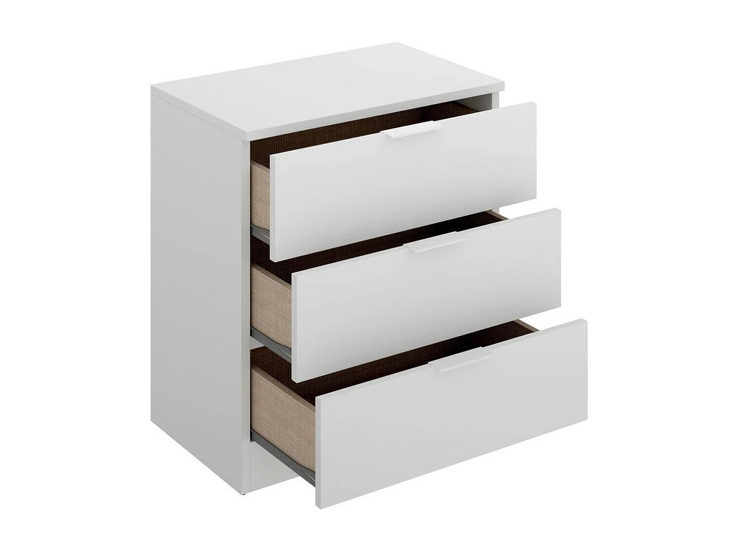 ChevetDmcilro, Commode basse, Table de nuit, Étagère de chevet, 50x34 h58 cm, Blanc