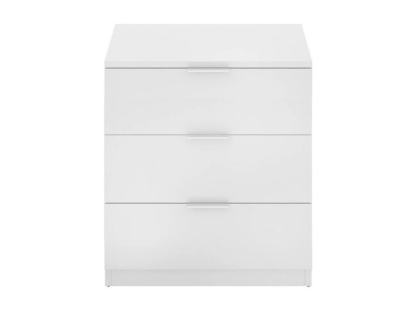 Comodino Arnad, 3 Cassetti, 34.2x50.3x58h cm Bianco