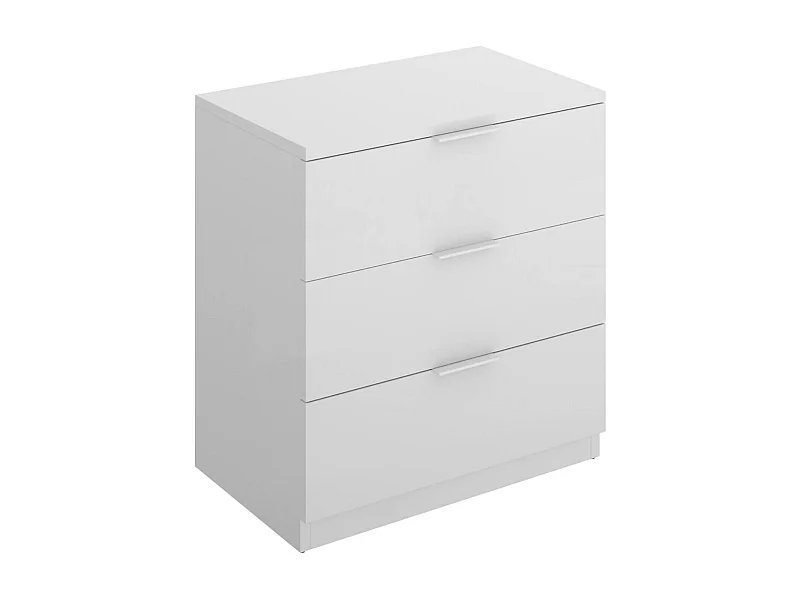 Mesa de nocheDmcilro, Cómoda baja, Mesilla de noche, Estante de la cama, 50x34 h58 cm, Blanco