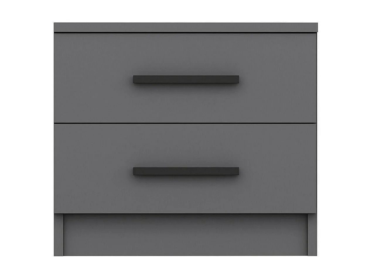 Mesa de cabeceira Dbauman, Cómoda baixa, Mesa de cabeceira, Prateleira de cama, 50x47 h40 cm, Antracite